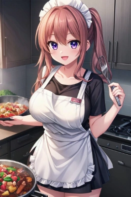 エプロンの女の子