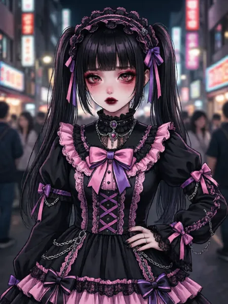 ネオン街に現れた地雷系