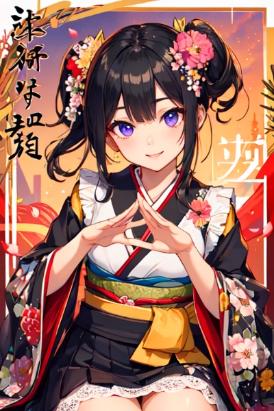 【R15】お正月の、お団子ヘアな女の子♥(16枚)あけましておめでとうございます2024