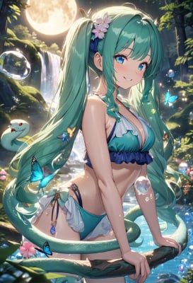 白蛇の美少女