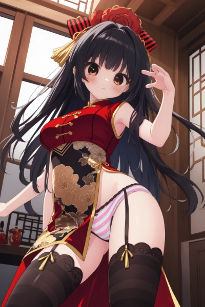 螳螂拳の練習をするしまぱんちゃん