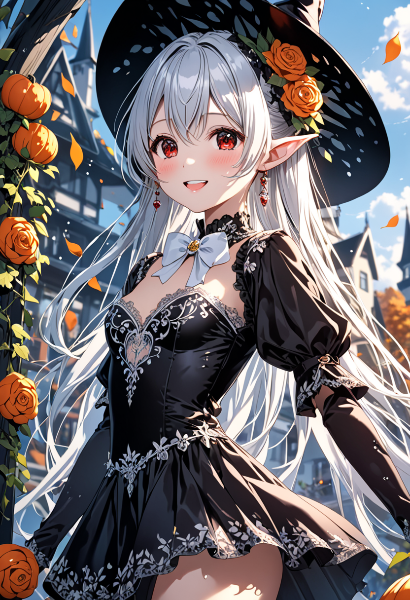 ハロウィンのエルフ少女