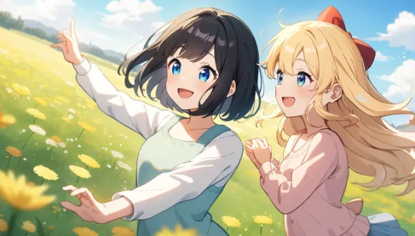 タンポポ畑であそぼっか