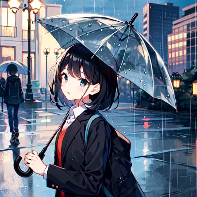 帰り途中の雨