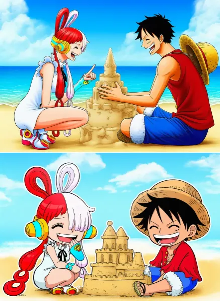 【ONE PIECE】ルフィ×ウタの尊いツーショット！