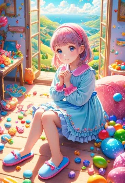 お菓子の部屋で願いを込めて