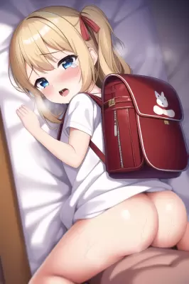 金髪少女が後ろから…