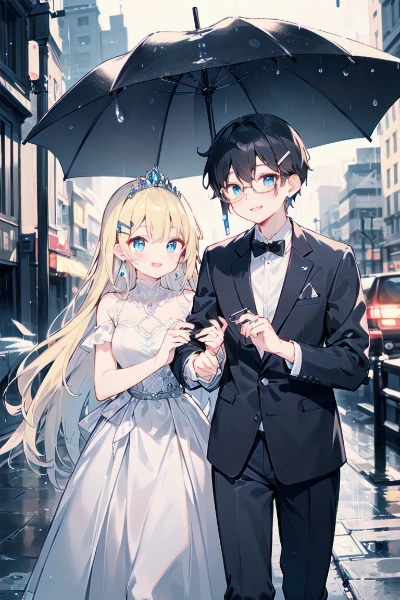 雨の中の夫婦デート❤️