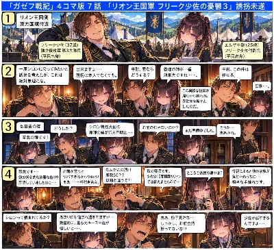 『ガゼフ戦記』4コマ版7話　「リオン王国軍　フリーク少佐の憂鬱3」