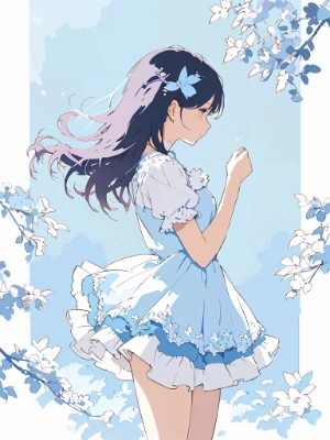 white blue