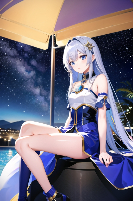 星空の下