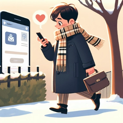 通勤？の男性