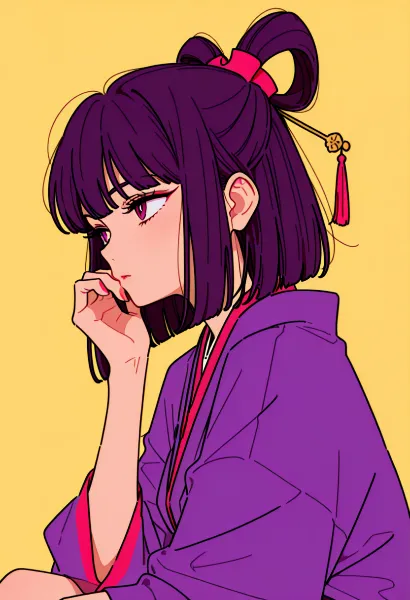 紫髪の少女と夕陽の秘密