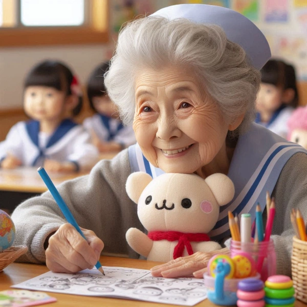 私の母が幼稚園に再入学できました