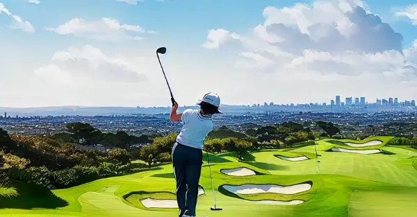 晴れた日のゴルフコース