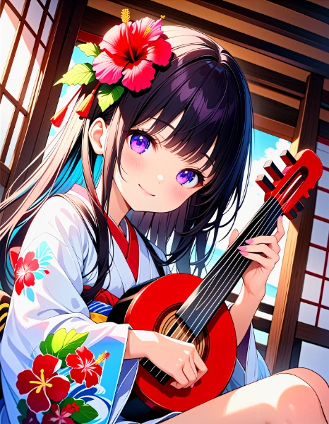 沖縄三味線少女