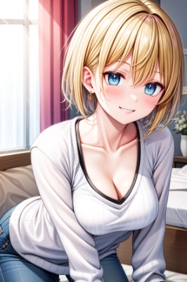 金髪ボブのお姉さん
