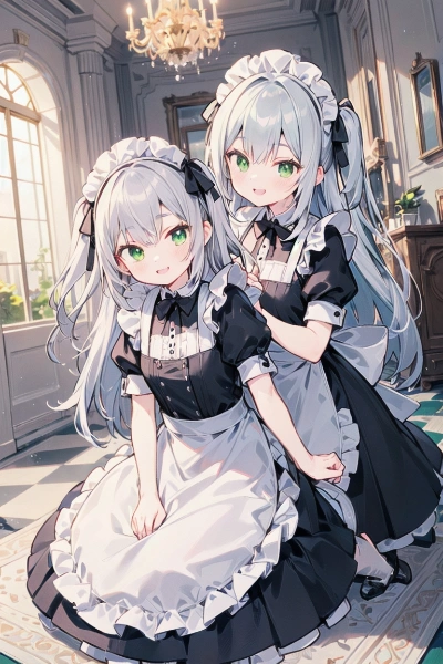 先輩後輩メイド