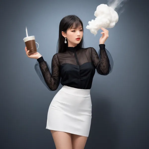 煙とコーヒーのクールガール