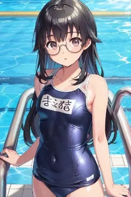 スク水眼鏡っ娘