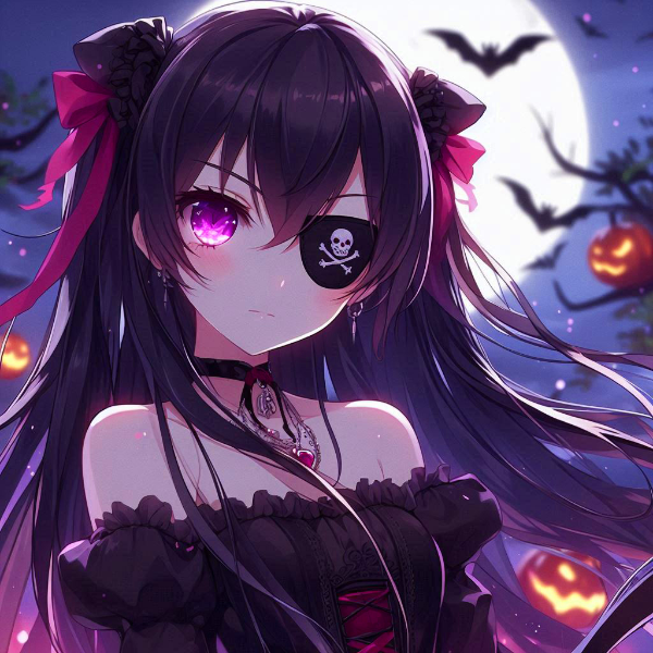 ジト目っぽい、海賊なうちの子★(2枚)