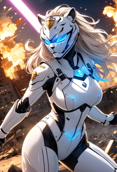 戦うヒロインシリーズ：ホワイトライオン　初期型