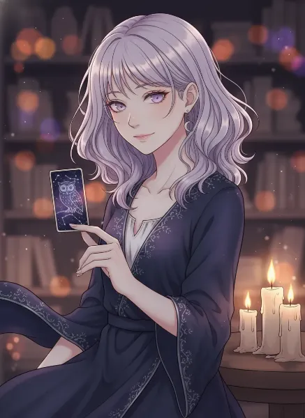 月夜の占い師