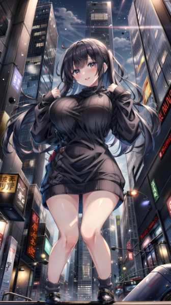 ニットセーター娘