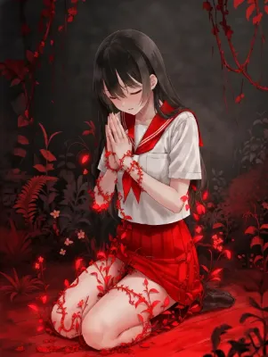 赤く拝み、そして紅く祈る