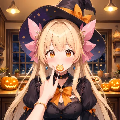 キャンディをくわえていたらつんっ