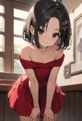 赤いドレスの女の子