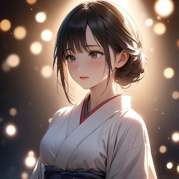 夏夜の浴衣少女