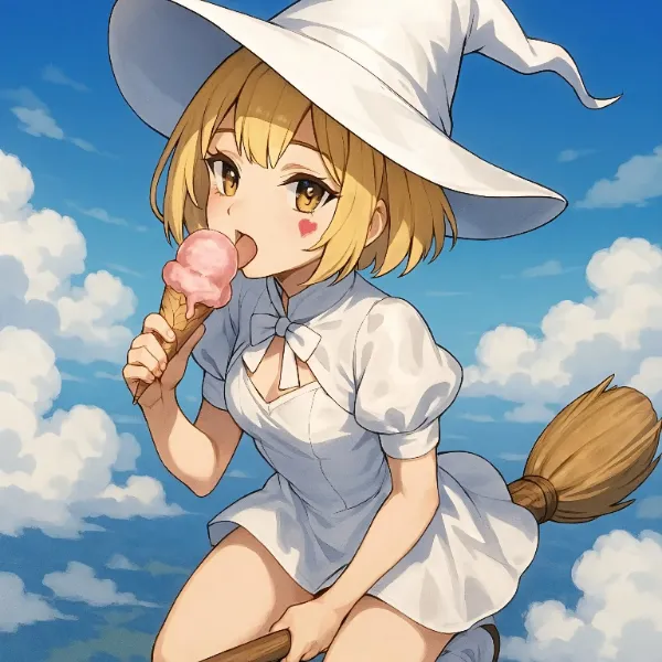 アイス食べながらの飛行は、最高ね🎵
