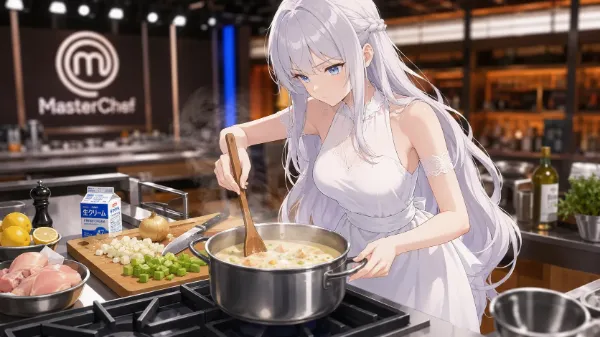 レモンと鶏肉のクリームスープ