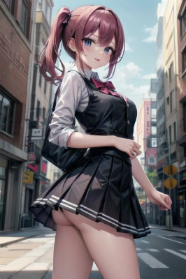 振り向き少女