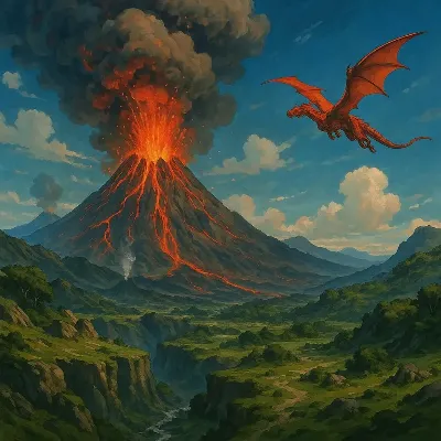 噴火とドラゴン