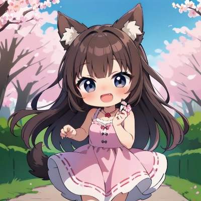 春の少女 ちびキャラ