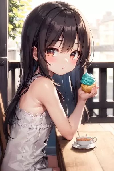 緑のシュークリーム