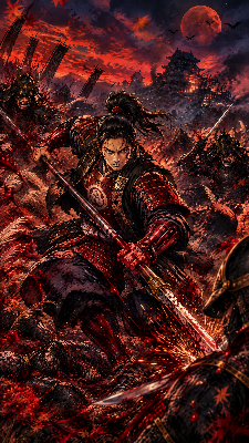 [流血有]戦国時代の戦闘風