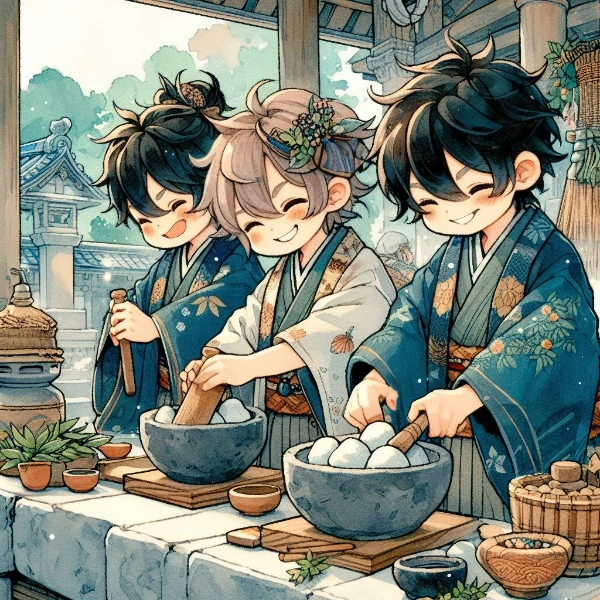 楽しい餅つき！