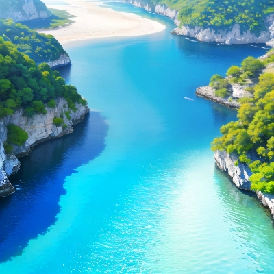 青い海