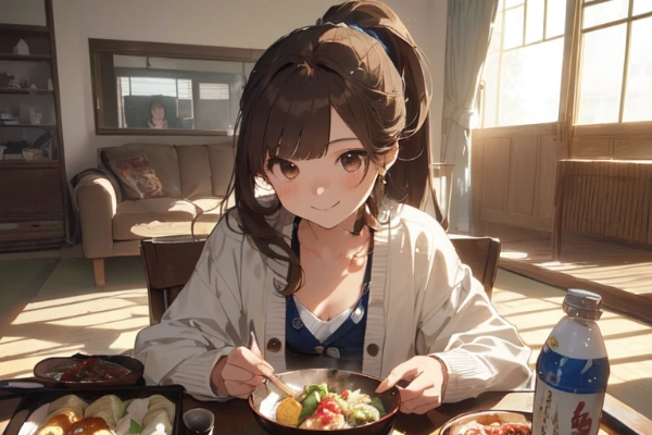 りっか＠先輩の手料理を食べる