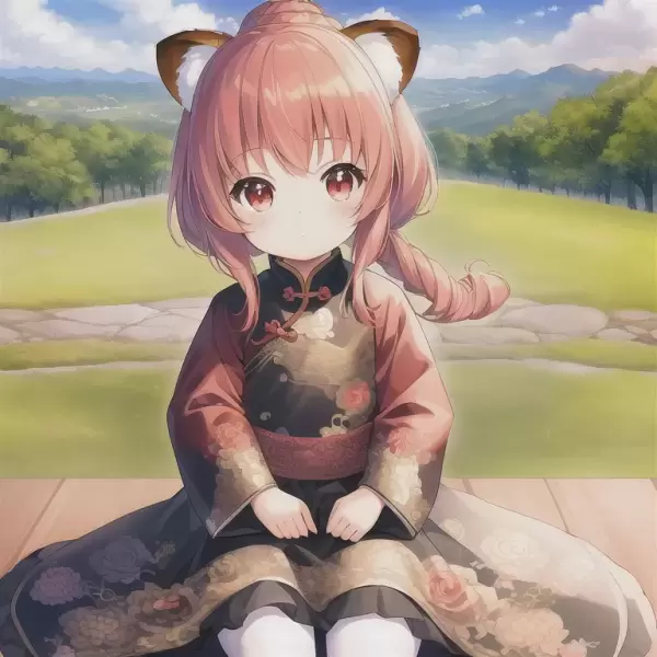 Red Panda Girl - landscape