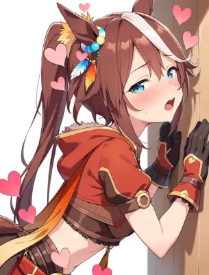 幸せそうな馬耳少女