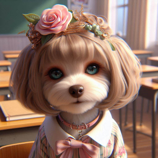 ボブカットの犬