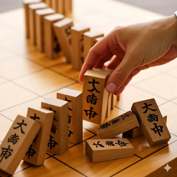 将棋でドミノ倒し!…と思いきや…