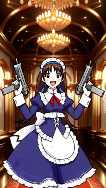 THE メイド服と機関銃