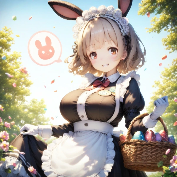 うさ耳めいどとイースターエッグ