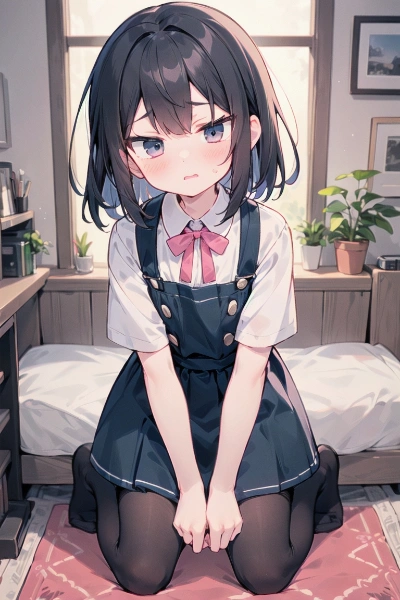 （男の娘注意⚠️女性向け👩）恥ずかしがる男の娘とジャンパースカート