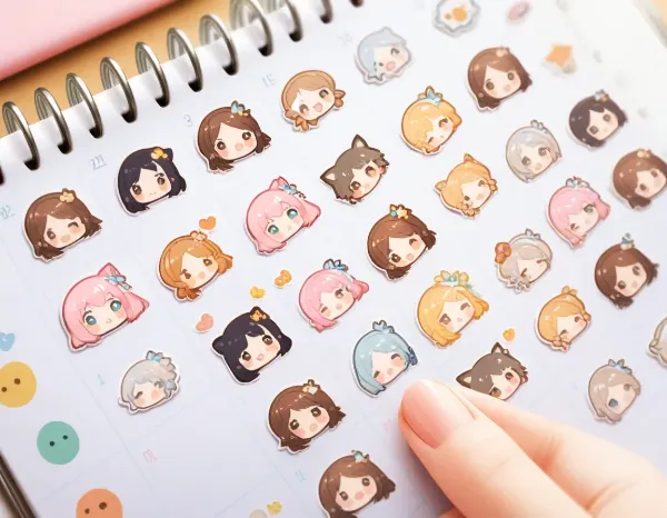 可愛いちびキャラのステッカー集